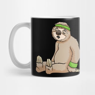 Exhausted sloth at the jogging with a bottle Mug